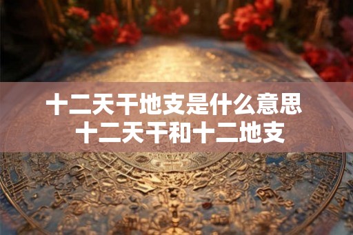十二天干地支是什么意思  十二天干和十二地支