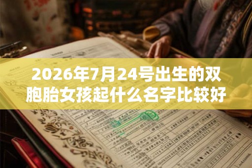 2026年7月24号出生的双胞胎女孩起什么名字比较好，五行属什么？