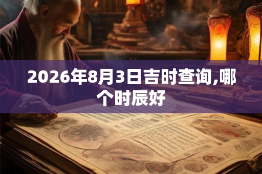2026年8月3日吉时查询,哪个时辰好