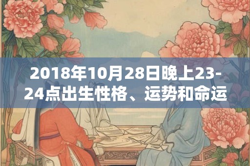 2018年10月28日晚上23-24点出生性格、运势和命运