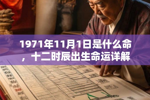 1971年11月1日是什么命,十二时辰出生命运详解 1971年11月1日是什么命,十二时辰出生命运详解