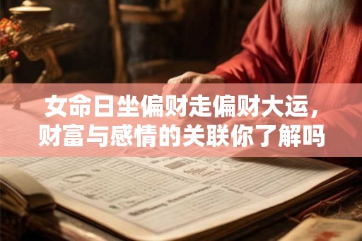女命日坐偏财走偏财大运，财富与感情的关联你了解吗？