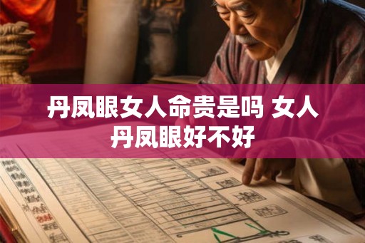 丹凤眼女人命贵是吗 女人丹凤眼好不好