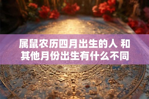 属鼠农历四月出生的人 和其他月份出生有什么不同