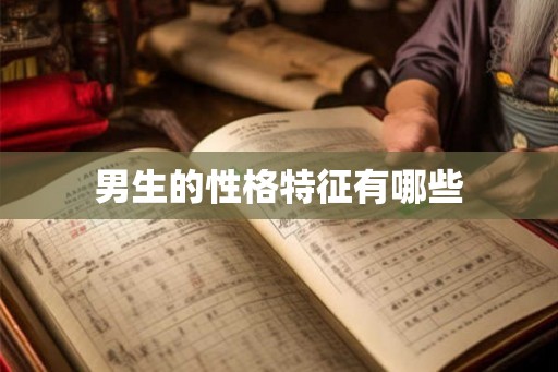 男生的性格特征有哪些