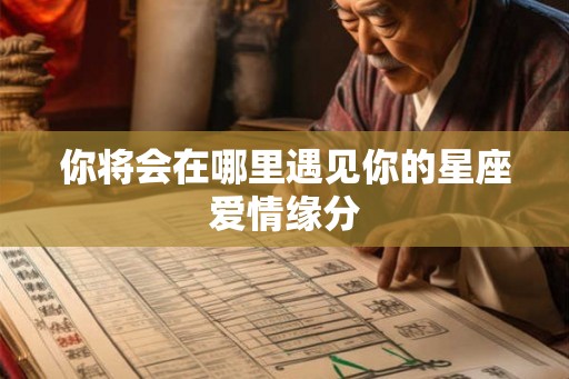你将会在哪里遇见你的星座爱情缘分