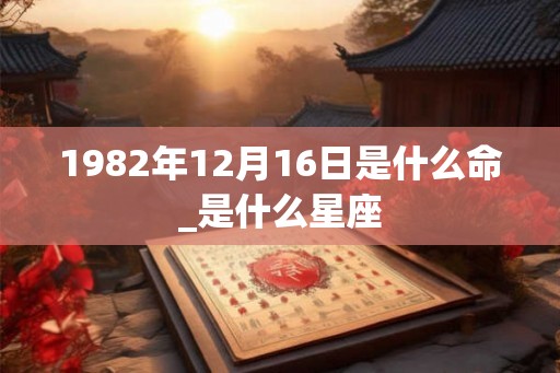 1982年12月16日是什么命_是什么星座