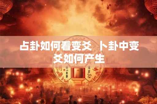 占卦如何看变爻  卜卦中变爻如何产生