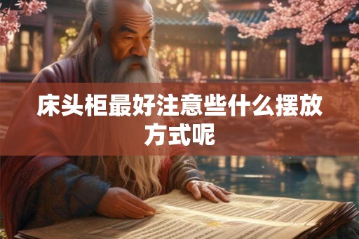 床头柜最好注意些什么摆放方式呢