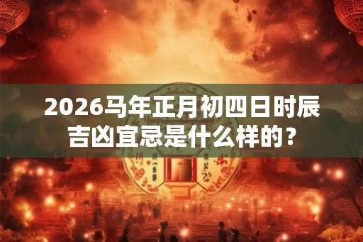 2026马年正月初四日时辰吉凶宜忌是什么样的？