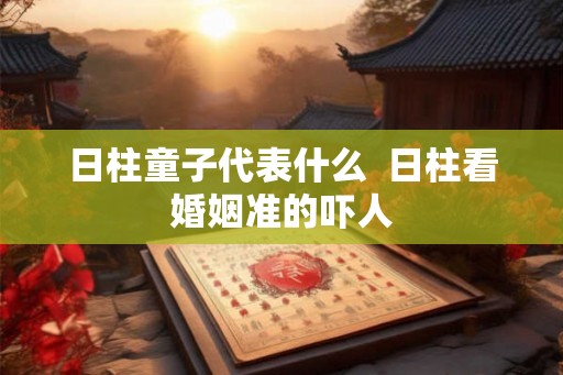 日柱童子代表什么  日柱看婚姻准的吓人