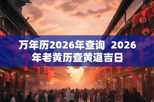 万年历2026年查询  2026年老黄历查黄道吉日