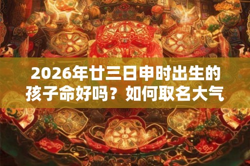 2026年廿三日申时出生的孩子命好吗？如何取名大气吉利
