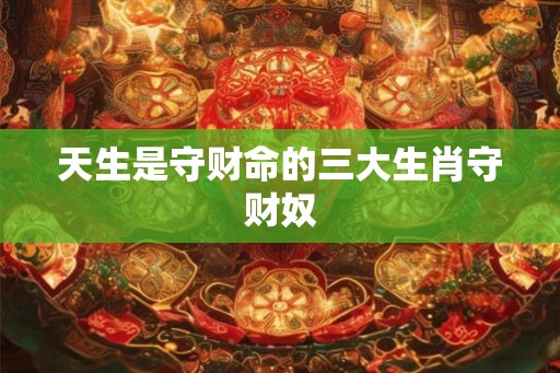 天生是守财命的三大生肖守财奴