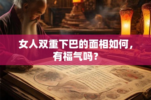 女人双重下巴的面相如何，有福气吗？