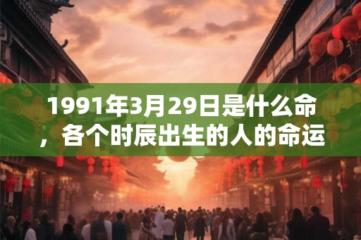 1991年3月29日是什么命，各个时辰出生的人的命运