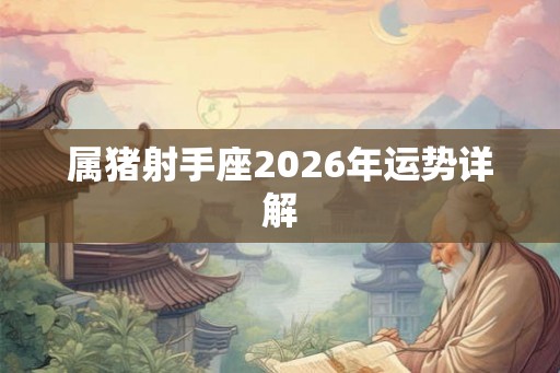属猪射手座2026年运势详解