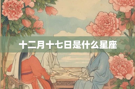 十二月十七日是什么星座 十二月十七日是什么星座