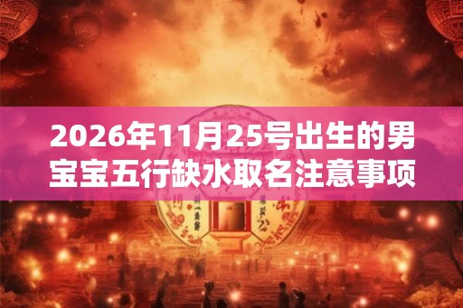 2026年11月25号出生的男宝宝五行缺水取名注意事项