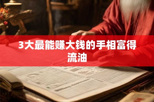 3大最能赚大钱的手相富得流油