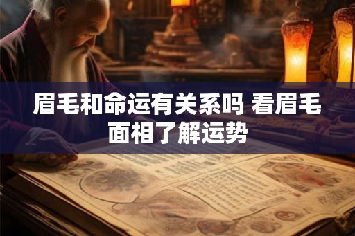 眉毛和命运有关系吗 看眉毛面相了解运势