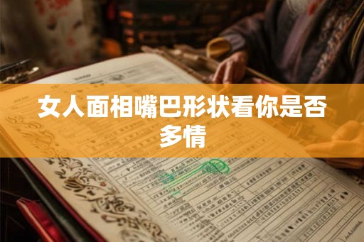 女人面相嘴巴形状看你是否多情