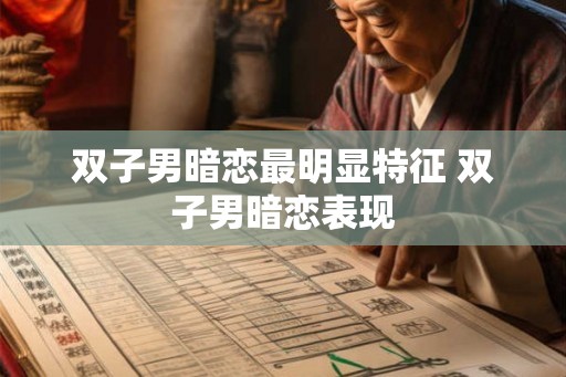 双子男暗恋最明显特征 双子男暗恋表现 双子男暗恋最明显特征 双子男暗恋表现