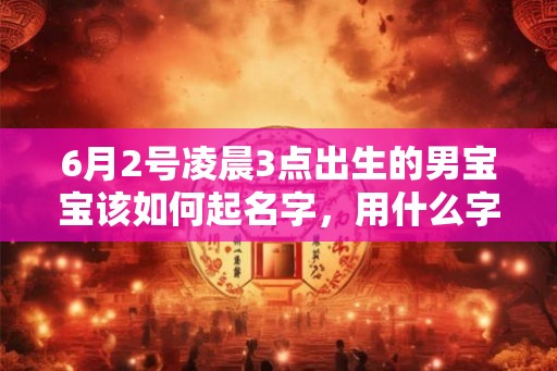 6月2号凌晨3点出生的男宝宝该如何起名字，用什么字好
