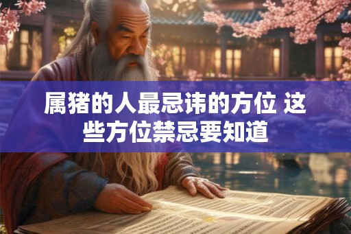 属猪的人最忌讳的方位 这些方位禁忌要知道