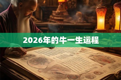 2026年的牛一生运程 2026年的牛一生运程
