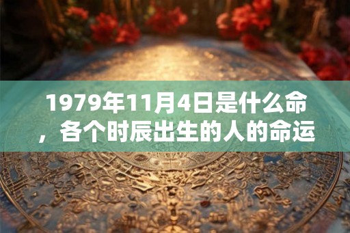 1979年11月4日是什么命，各个时辰出生的人的命运