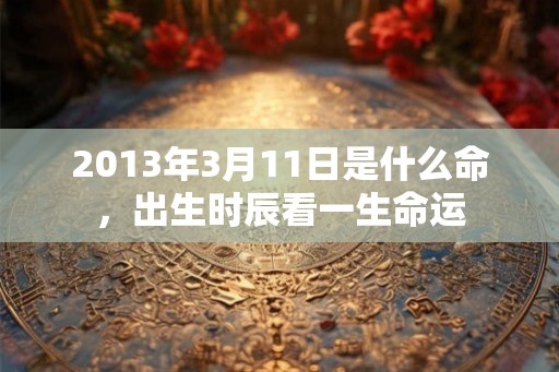 2013年3月11日是什么命，出生时辰看一生命运