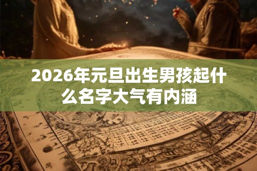 2026年元旦出生男孩起什么名字大气有内涵