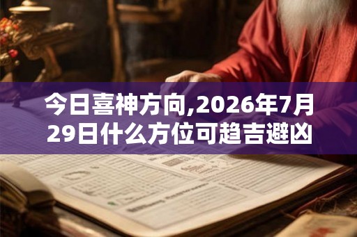 今日喜神方向,2026年7月29日什么方位可趋吉避凶 今日喜神方向,2026年7月29日什么方位可趋吉避凶