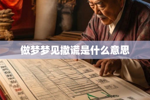 做梦梦见撒谎是什么意思