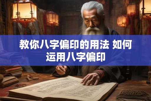 教你八字偏印的用法 如何运用八字偏印