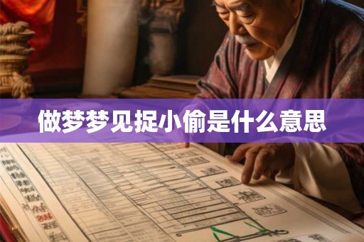 做梦梦见捉小偷是什么意思
