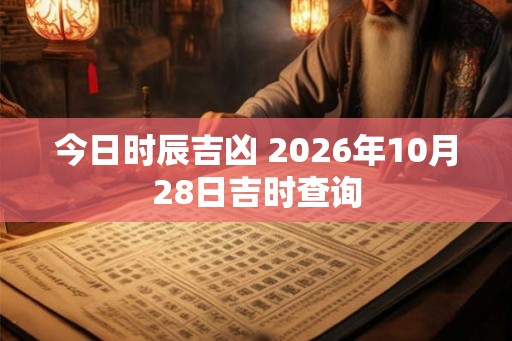 今日时辰吉凶 2026年10月28日吉时查询