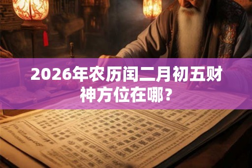 2026年农历闰二月初五财神方位在哪？