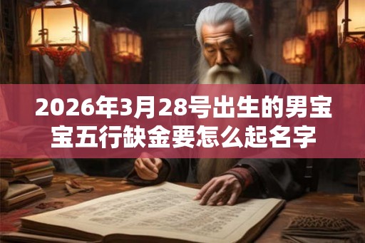 2026年3月28号出生的男宝宝五行缺金要怎么起名字