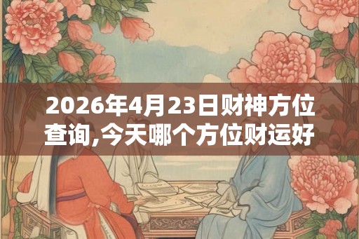 2026年4月23日财神方位查询,今天哪个方位财运好