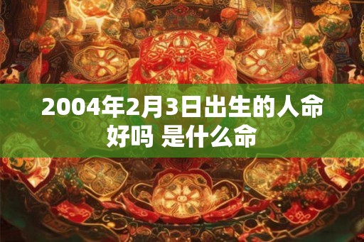2004年2月3日出生的人命好吗 是什么命