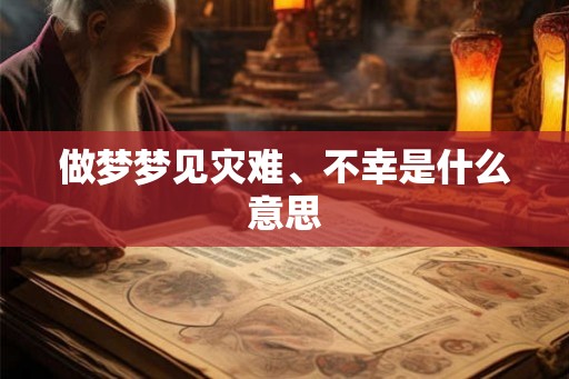 做梦梦见灾难、不幸是什么意思