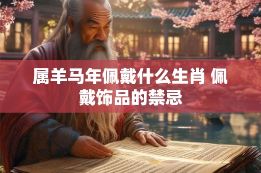 属羊马年佩戴什么生肖 佩戴饰品的禁忌