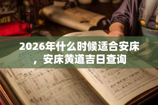 2026年什么时候适合安床，安床黄道吉日查询
