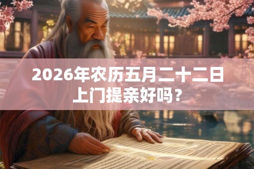 2026年农历五月二十二日上门提亲好吗？