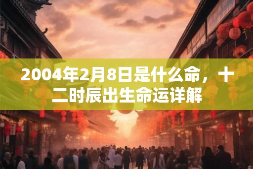 2004年2月8日是什么命,十二时辰出生命运详解 2004年2月8日是什么命,十二时辰出生命运详解