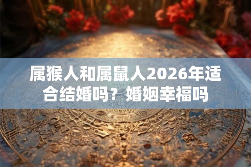 属猴人和属鼠人2026年适合结婚吗？婚姻幸福吗