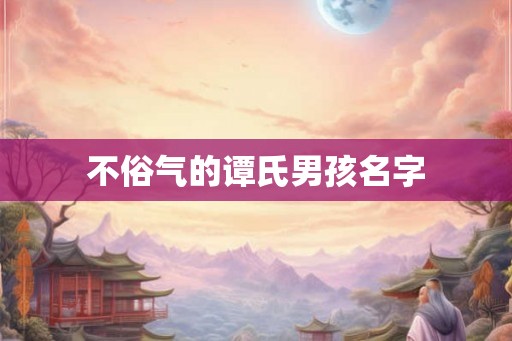 不俗气的谭氏男孩名字