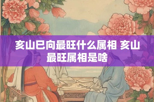 亥山巳向最旺什么属相 亥山最旺属相是啥